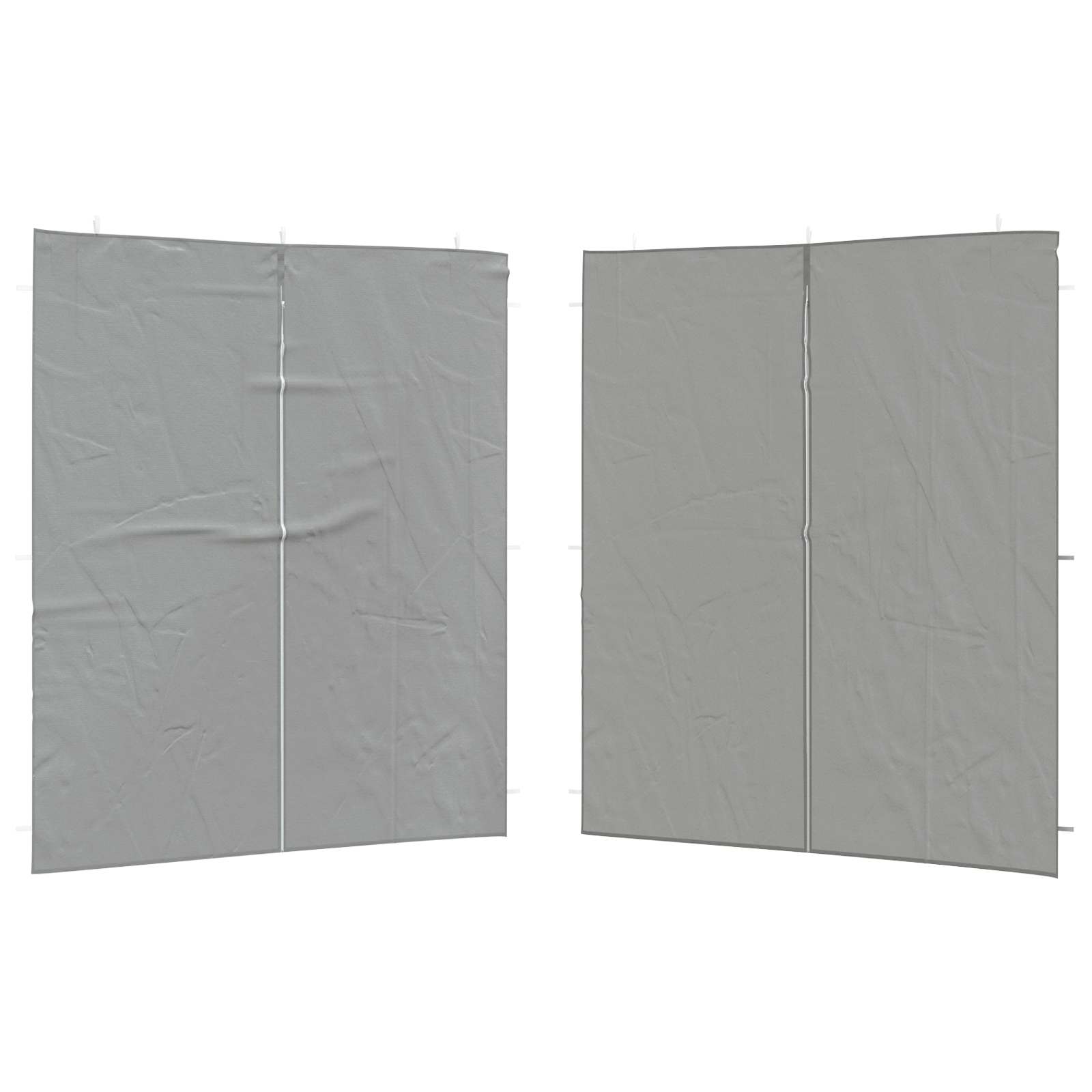 Šventinės palapinės šoninė siena 2 pcs Šviesiai pilka
