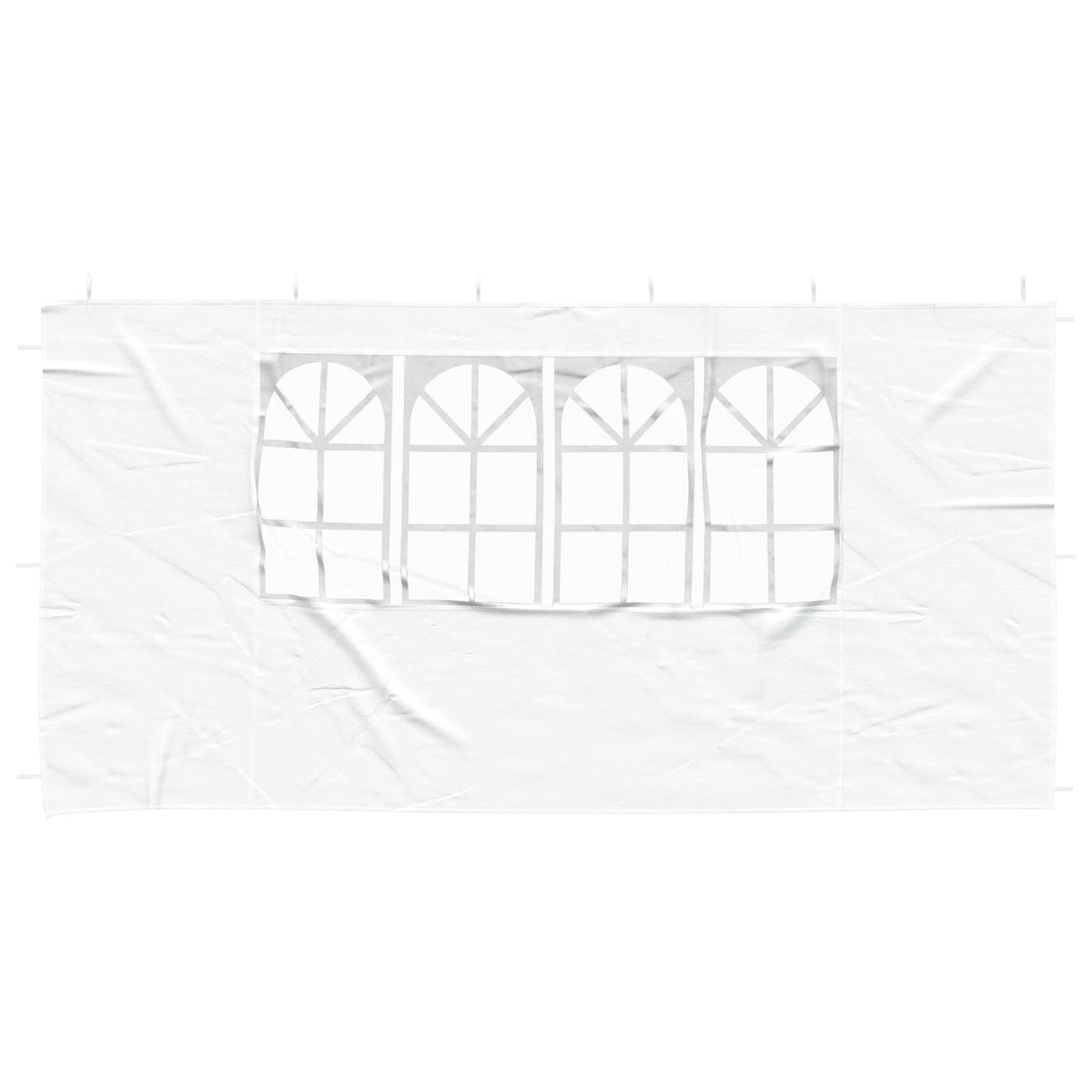 Šventinės palapinės šoninė siena 2 pcs 400 x 195 cm Balta