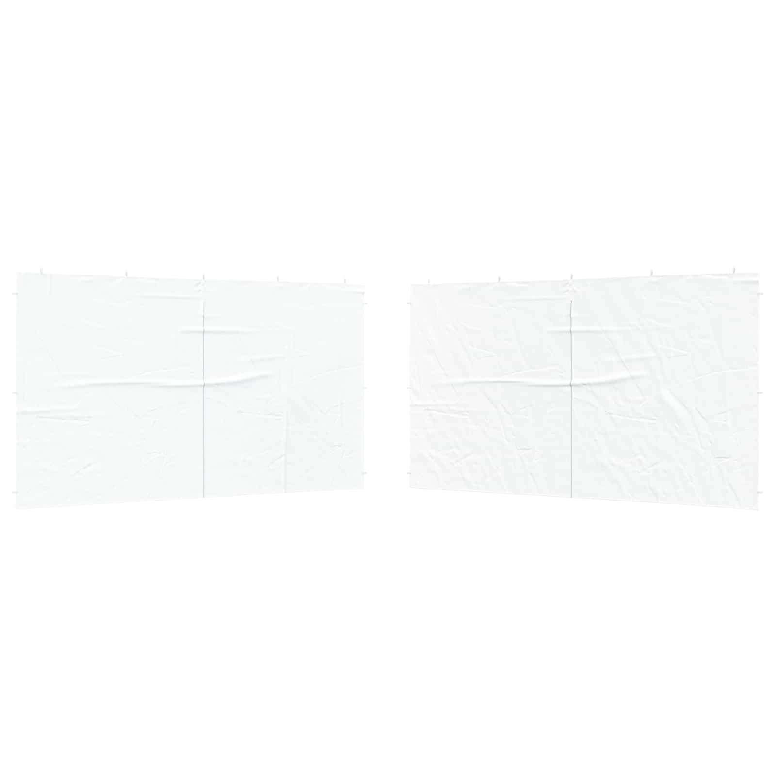 Šventinės palapinės šoninė siena 2 pcs Balta 400 x 195 cm