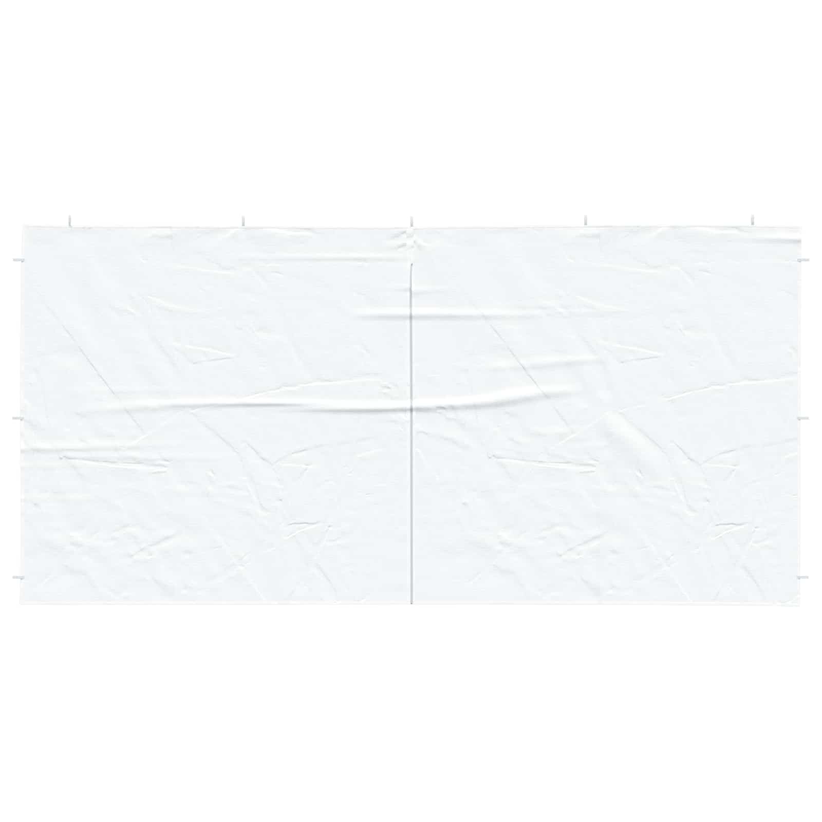 Šventinės palapinės šoninė siena 2 pcs Balta 400 x 195 cm