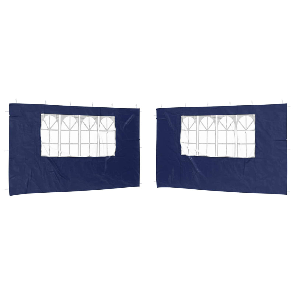 Šventinės palapinės šoninė siena 2 pcs 400 x 195 cm Mėlyna