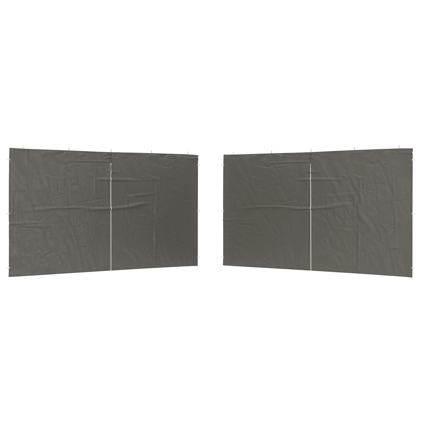 Šventinės palapinės šoninė siena 2 pcs Antracito 400 x 195 cm