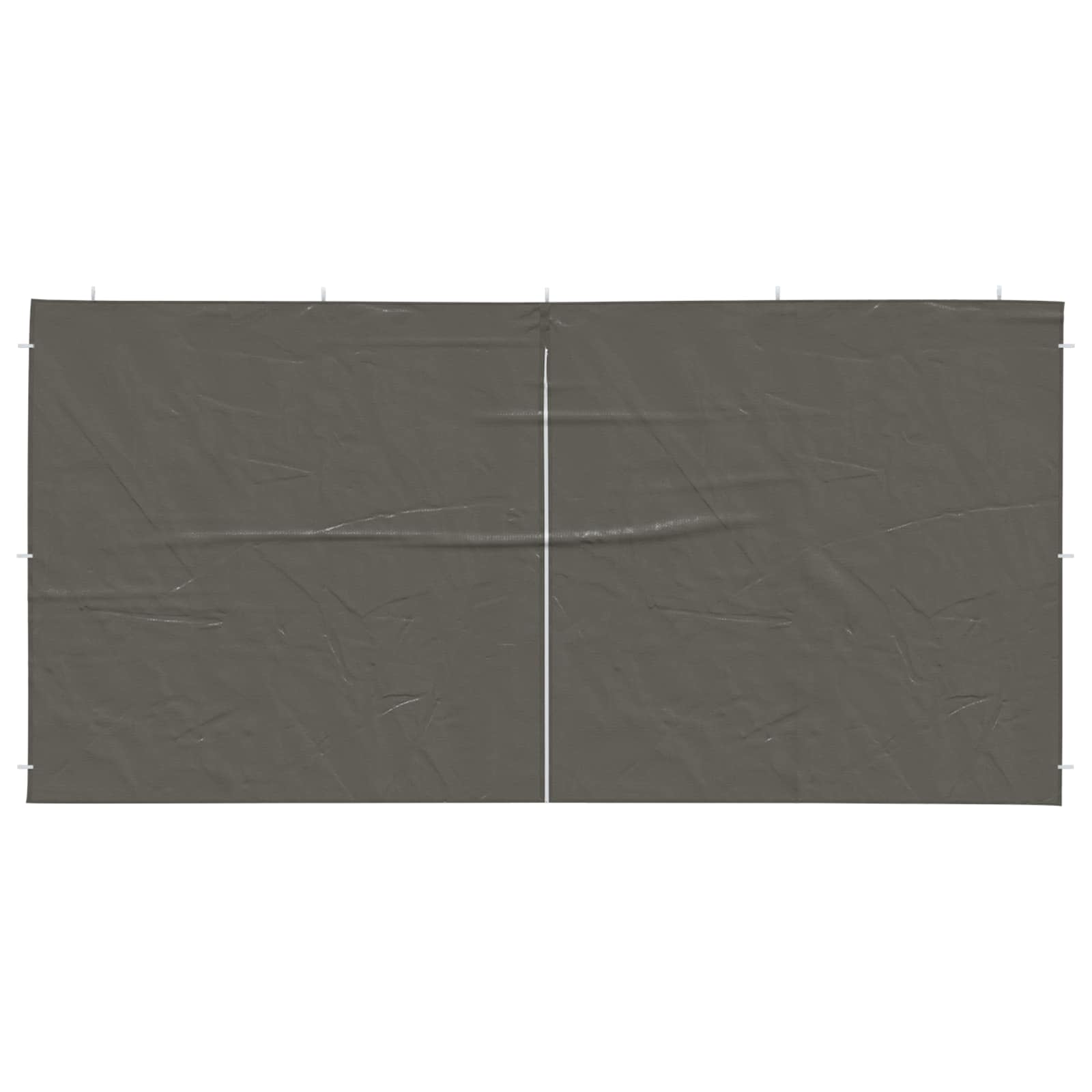 Šventinės palapinės šoninė siena 2 pcs Antracito 400 x 195 cm