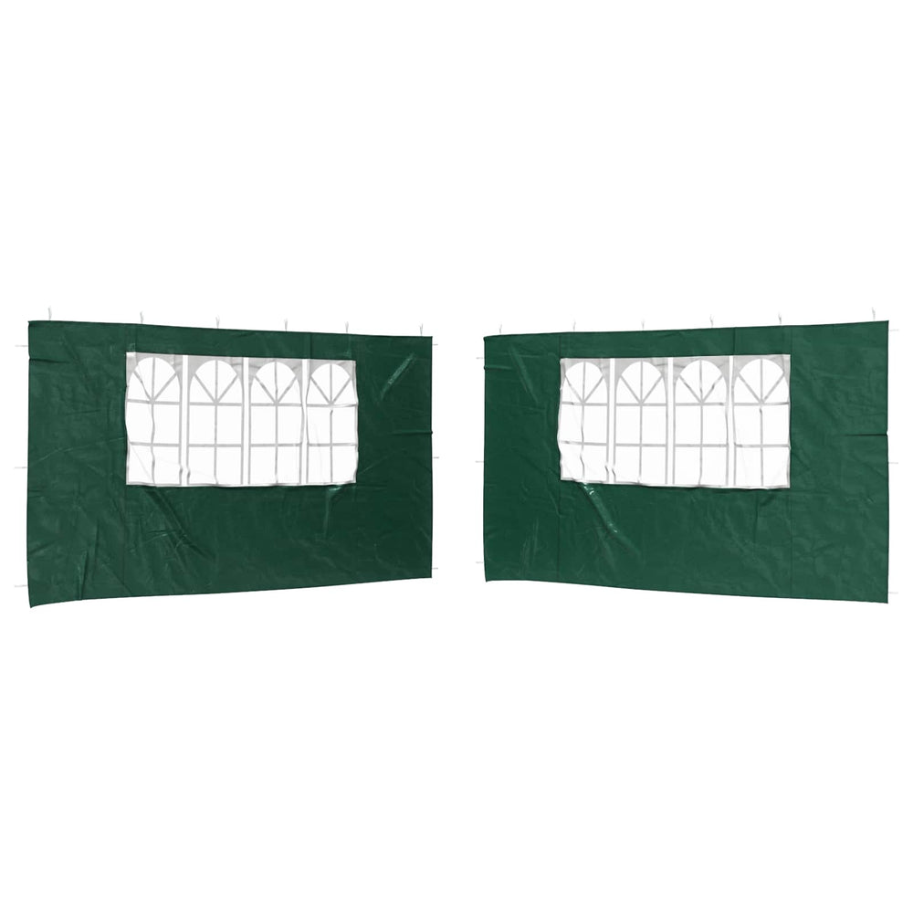 Šventinės palapinės šoninė siena 2 pcs 400 x 195 cm Žalia