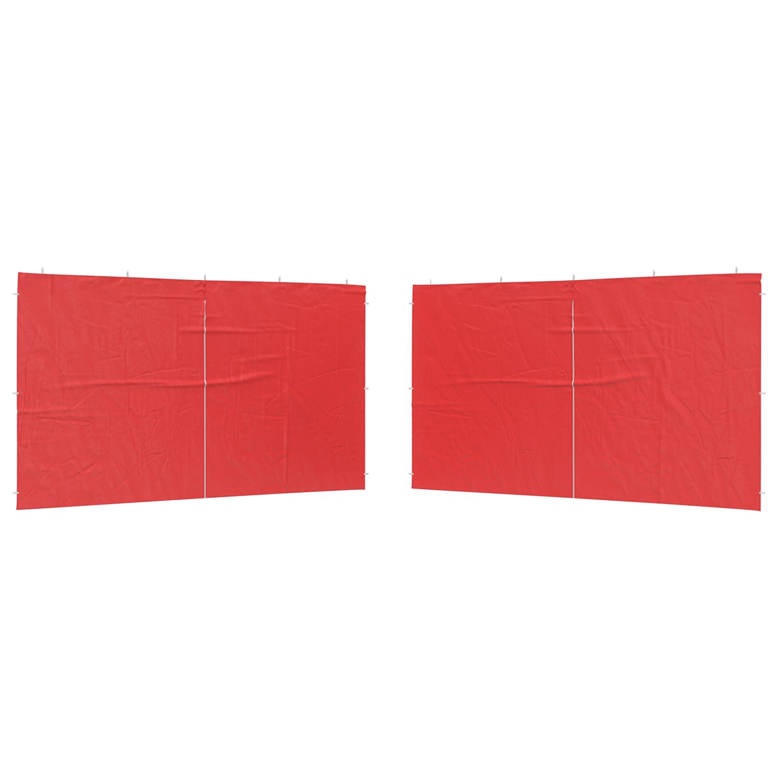 Šventinės palapinės šoninė siena 2 pcs Raudona 400 x 195 cm