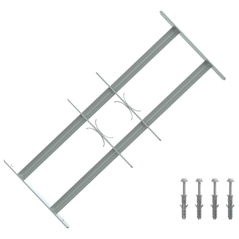 Langų saugos grotelės su 2 skersiniais 3 pcs 430-740 mm