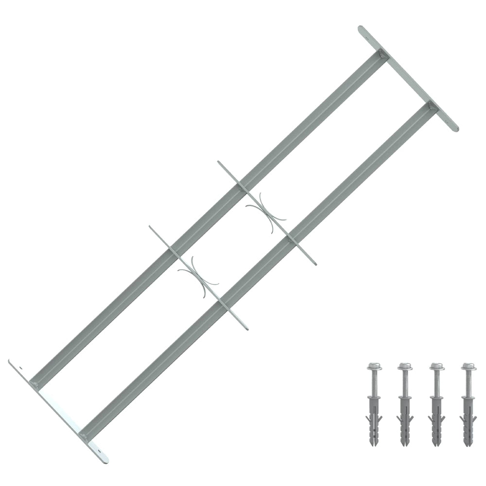 Langų saugos grotelės su 2 skersiniais 3 pcs 630-1140 mm