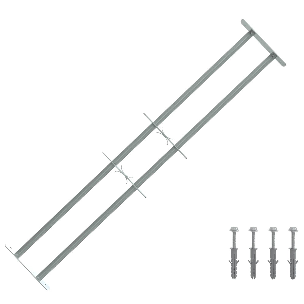 Langų saugos grotelės su 2 skersiniais 3 pcs 930-1740 mm