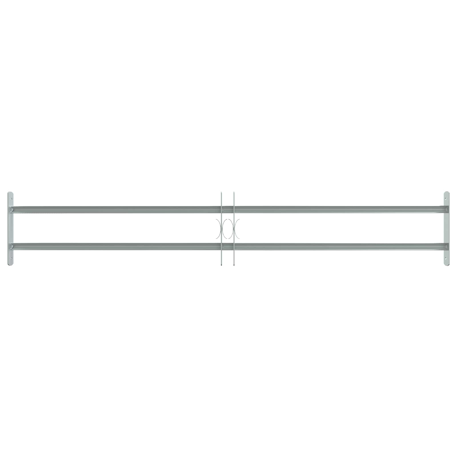 Langų saugos grotelės su 2 skersiniais 3 pcs 930-1740 mm