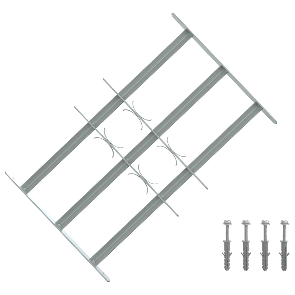 Langų saugos grotelės su 3 skersinėmis 3 pcs 430-740 mm