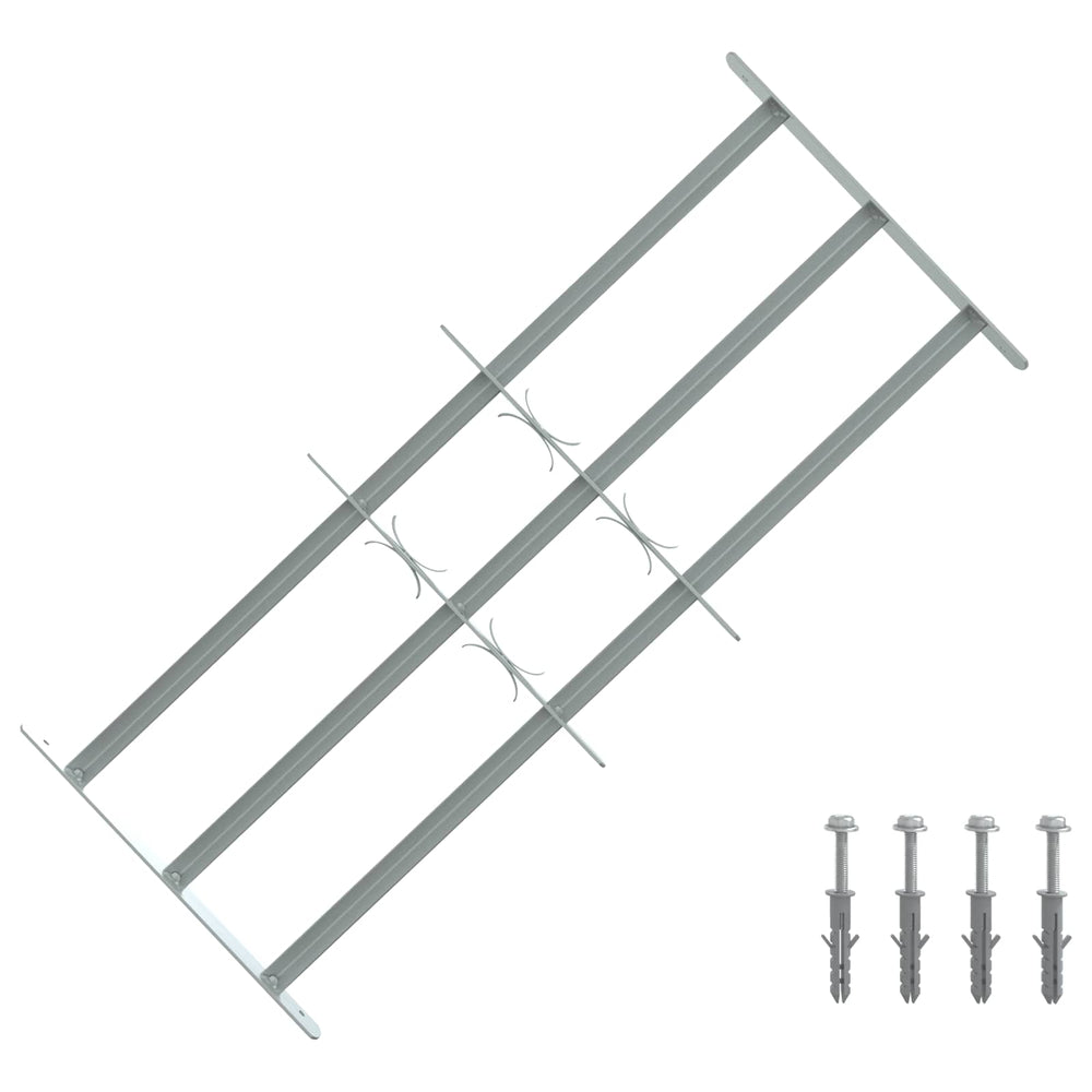Langų saugos grotelės su 3 skersinėmis 3 pcs 630-1140 mm