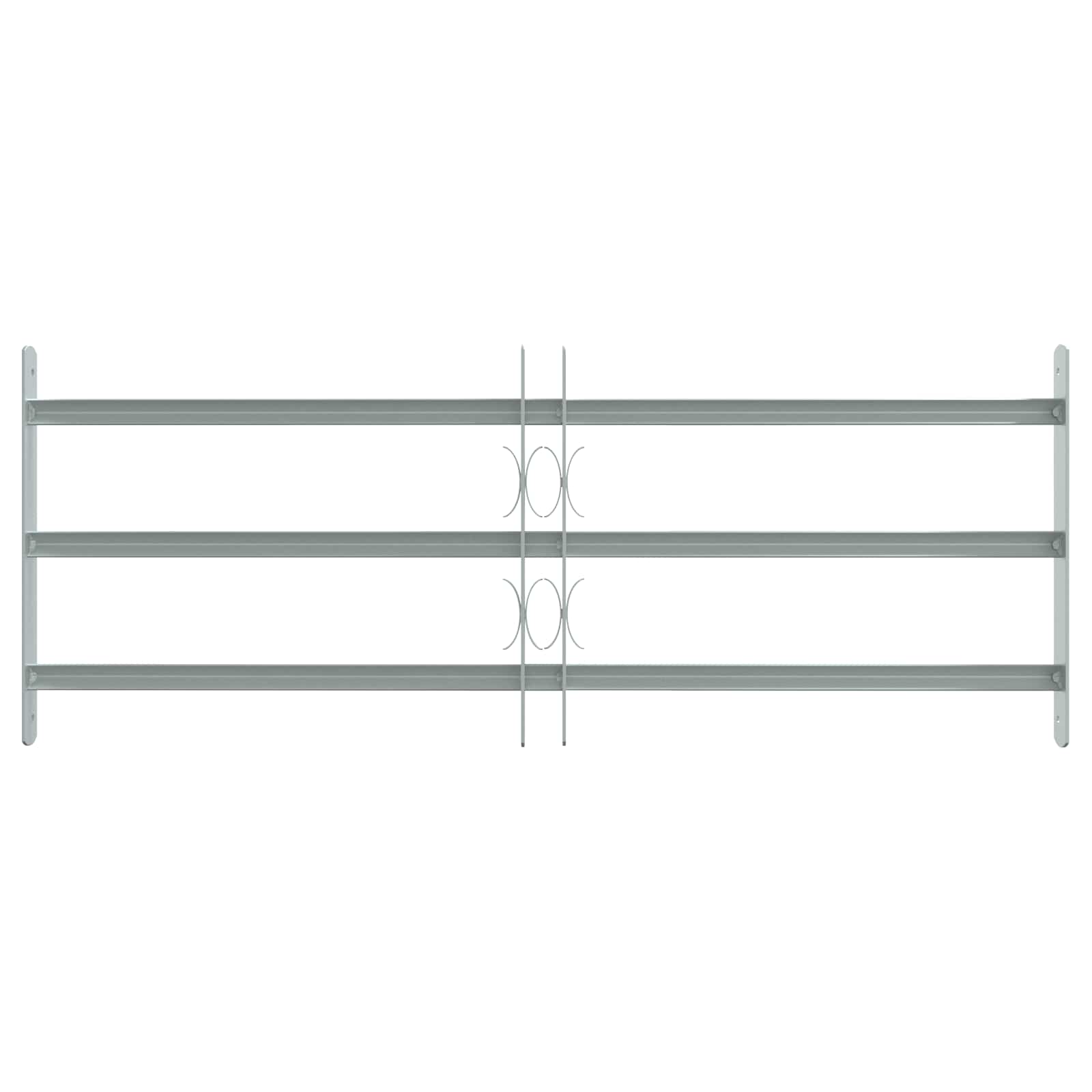 Langų saugos grotelės su 3 skersinėmis 3 pcs 630-1140 mm