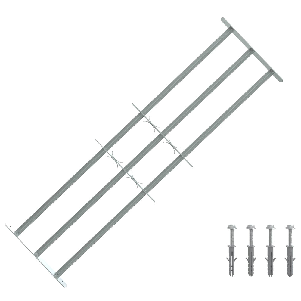 Langų saugos grotelės su 3 skersinėmis 3 pcs 930-1740 mm
