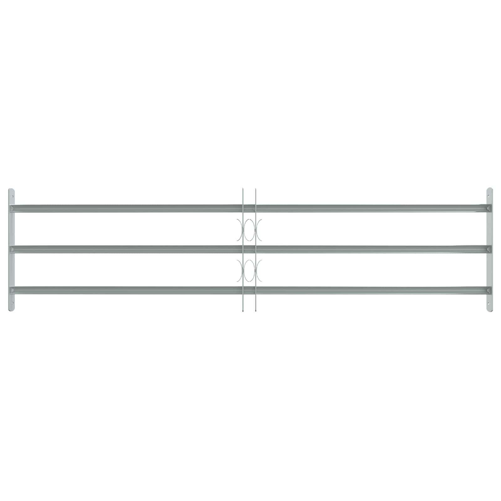 Langų saugos grotelės su 3 skersinėmis 3 pcs 930-1740 mm