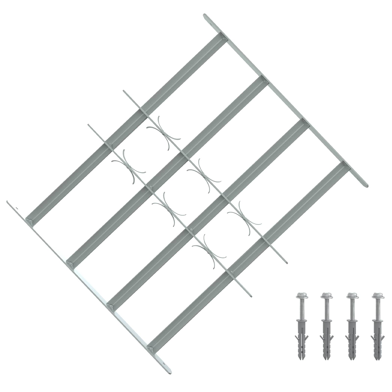 Saugumo grotelės langams su 4 kryžmėmis 3 pcs 430-740 mm