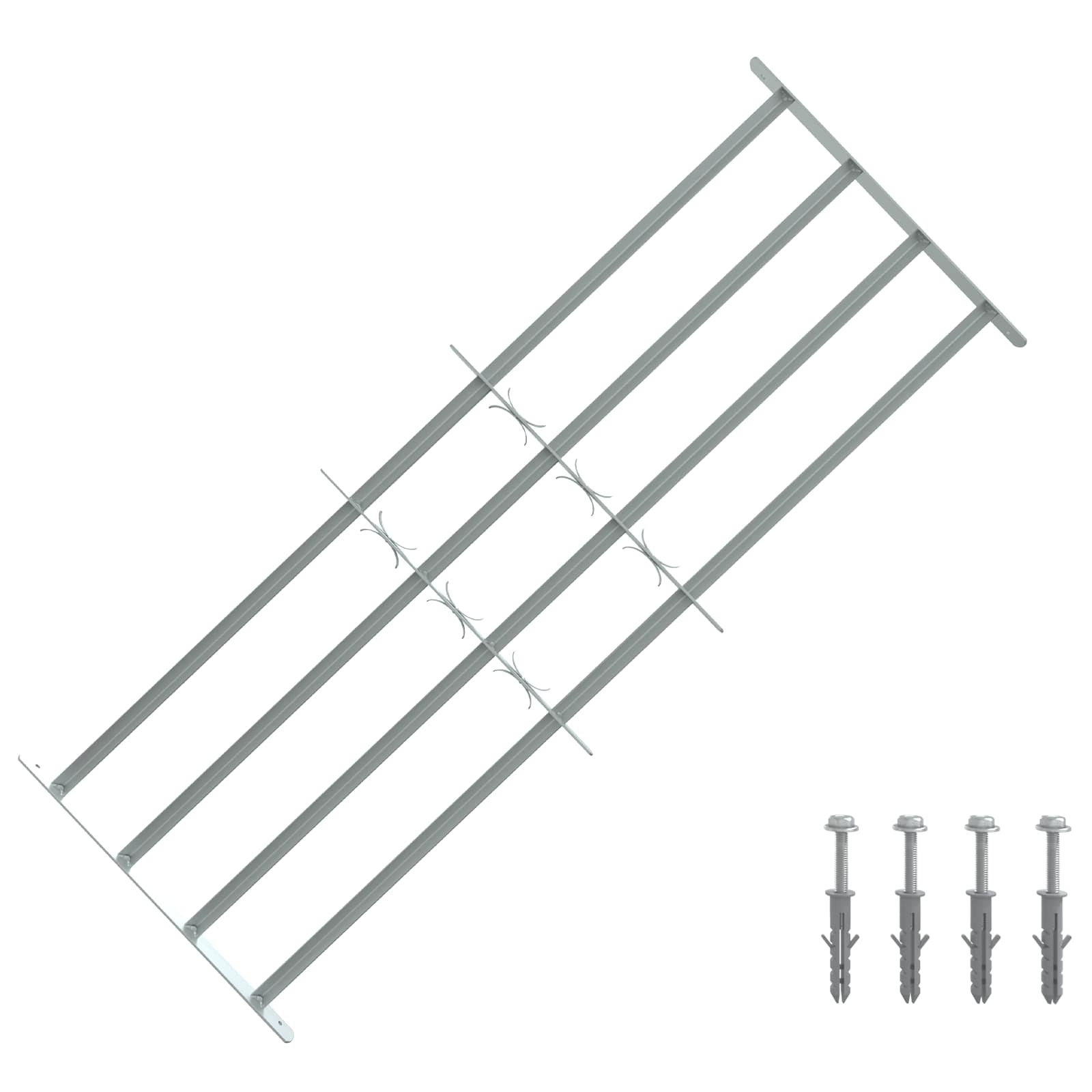 Saugumo grotelės langams su 4 kryžmėmis 3 pcs 930-1740 mm