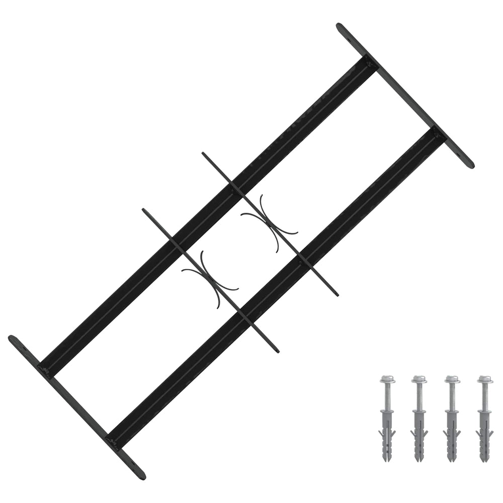 Langų saugos grotelės su 2 skersiniais 3 pcs 43-74 cm