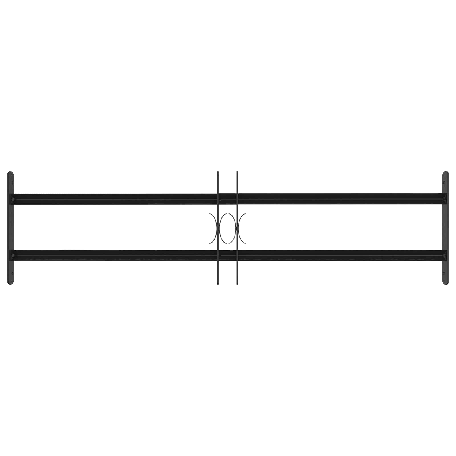 Langų saugos grotelės su 2 skersiniais 3 pcs 63-114 cm