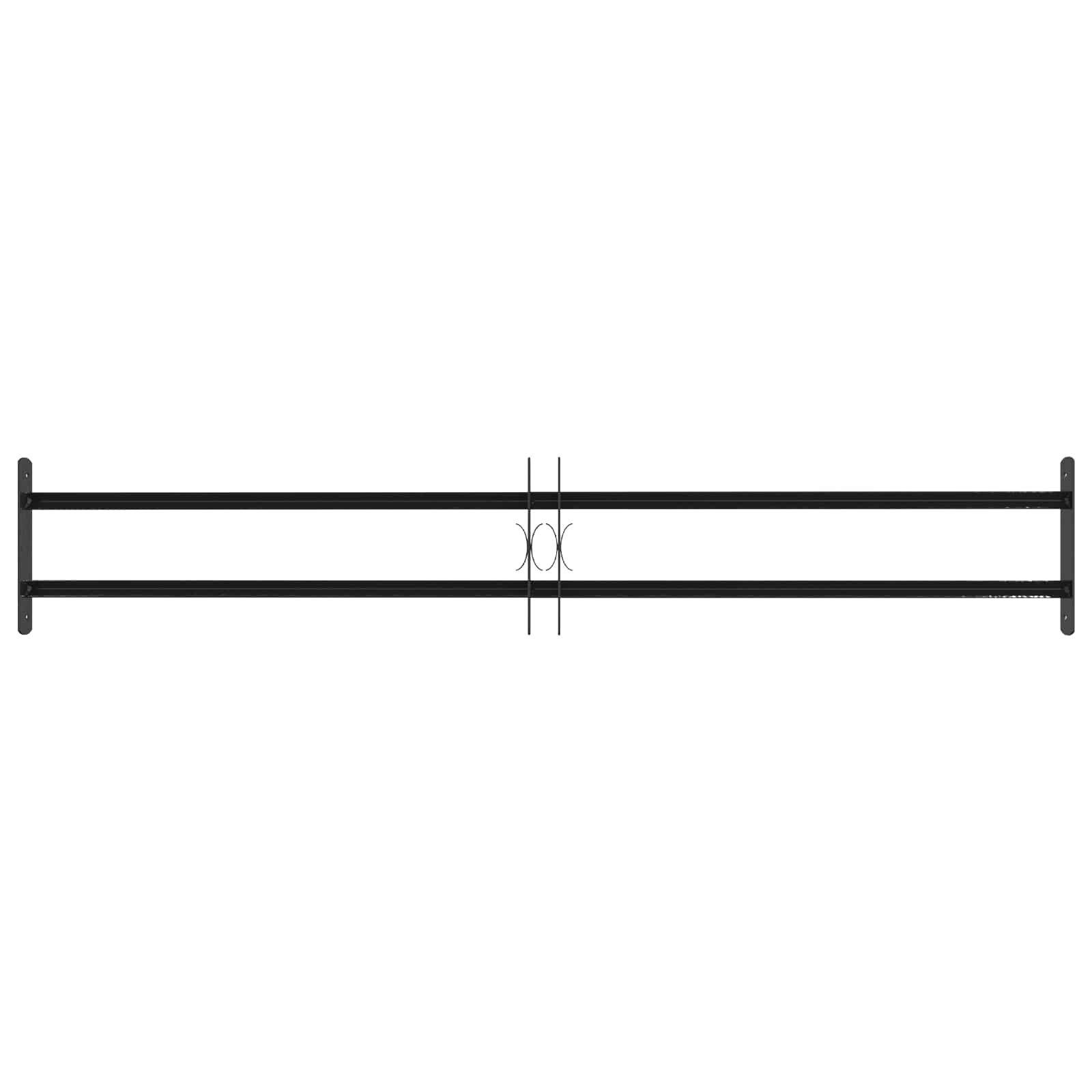 Langų saugos grotelės su 2 skersiniais 3 pcs 93-174 cm