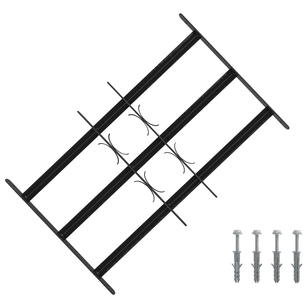 Langų saugos grotelės su 3 skersinėmis 3 pcs 43-74 cm