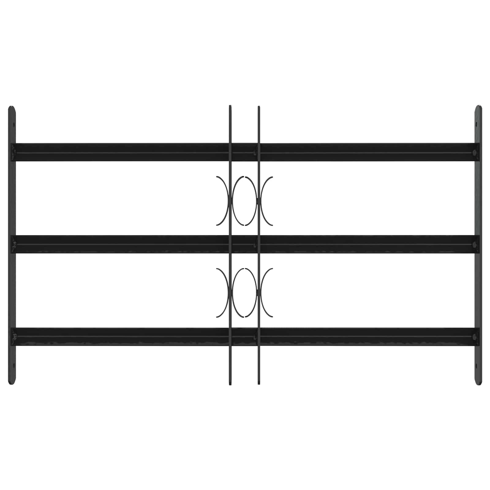Langų saugos grotelės su 3 skersinėmis 3 pcs 43-74 cm