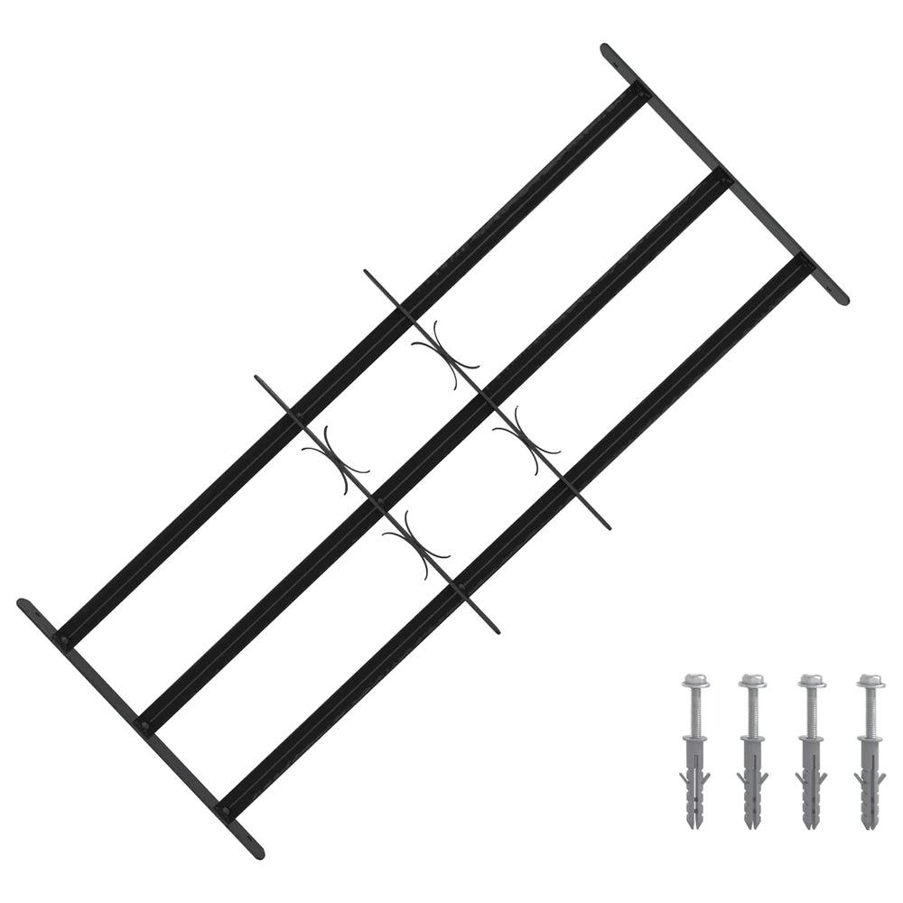 Langų saugos grotelės su 3 skersinėmis 3 pcs 63-114 cm