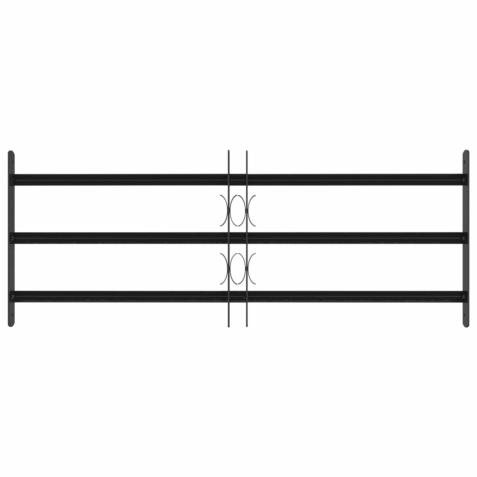 Langų saugos grotelės su 3 skersinėmis 3 pcs 63-114 cm