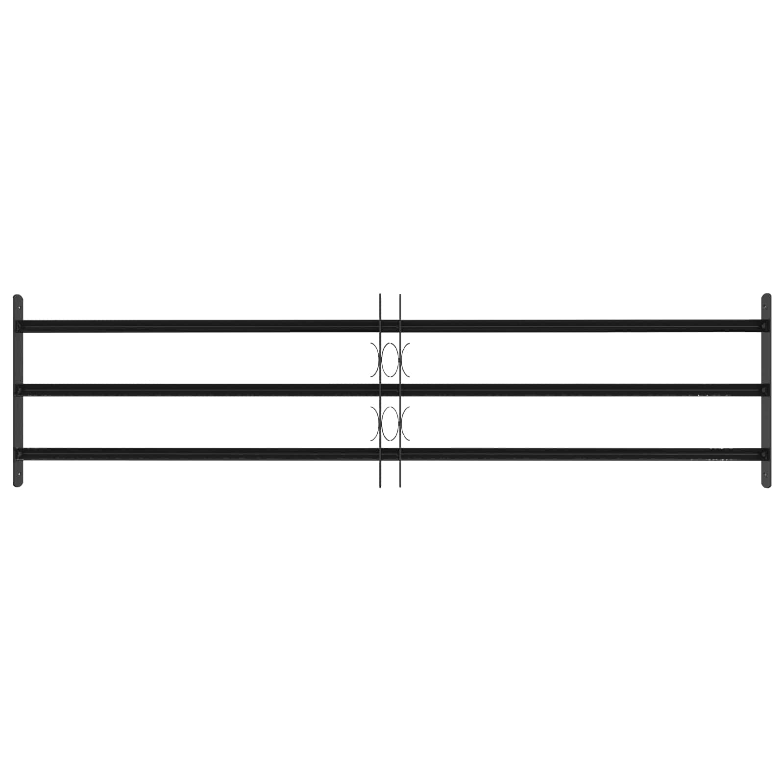 Langų saugos grotelės su 3 skersinėmis 3 pcs 93-174 cm