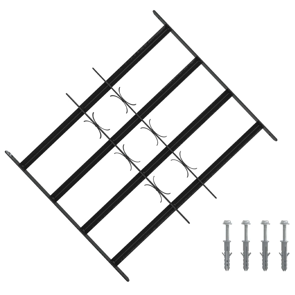 Saugumo grotelės langams su 4 kryžmėmis 3 pcs 43-74 cm