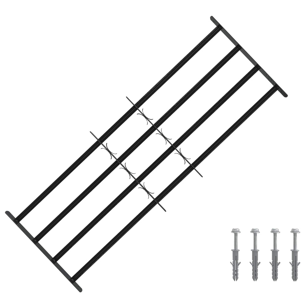 Saugumo grotelės langams su 4 kryžmėmis 3 pcs 93-174 cm