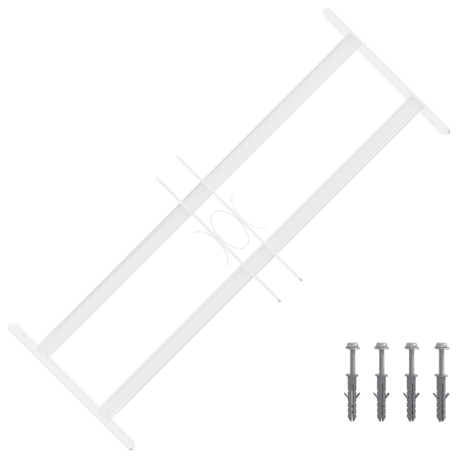Langų saugos grotelės su 2 skersiniais 3 pcs 43-74 cm