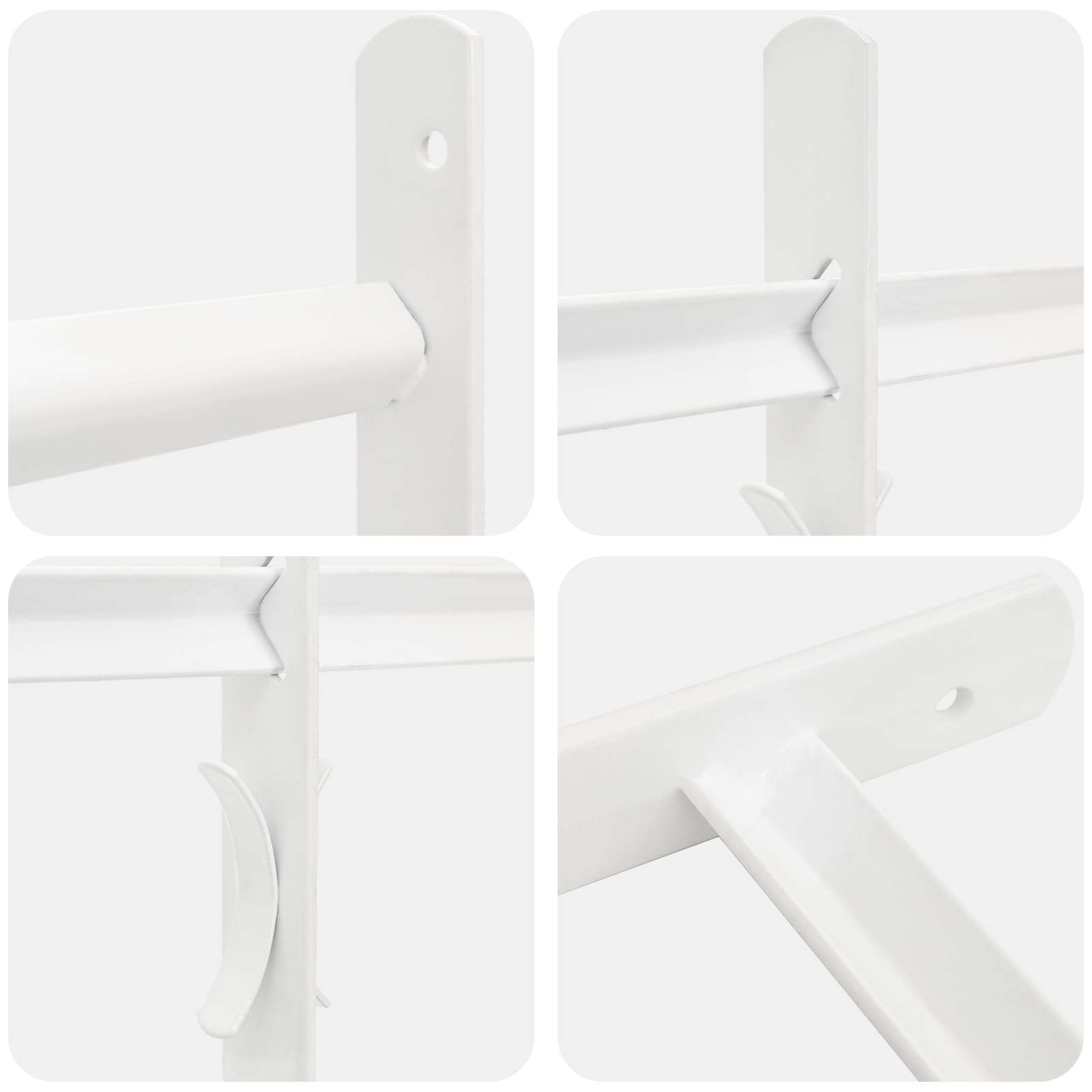 Langų saugos grotelės su 2 skersiniais 3 pcs 93-174 cm