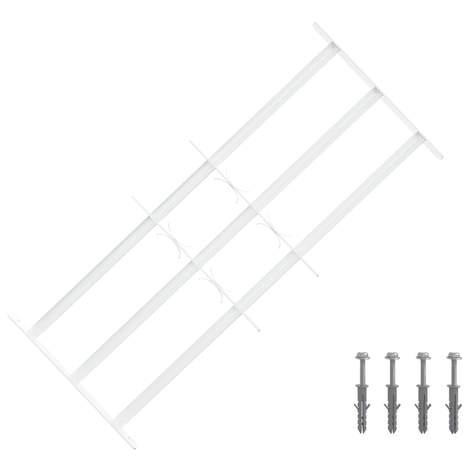 Langų saugos grotelės su 3 skersinėmis 3 pcs 63-114 cm