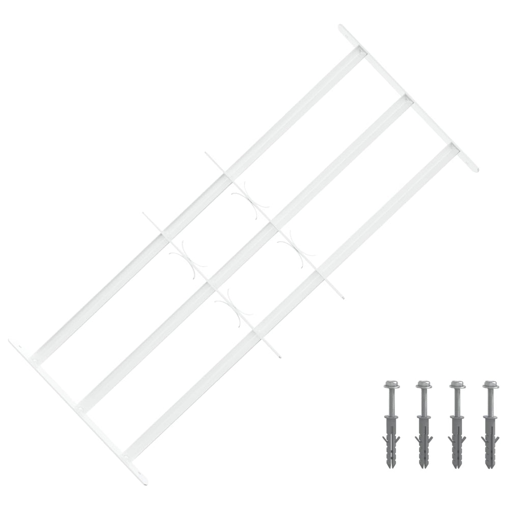 Langų saugos grotelės su 3 skersinėmis 3 pcs 63-114 cm