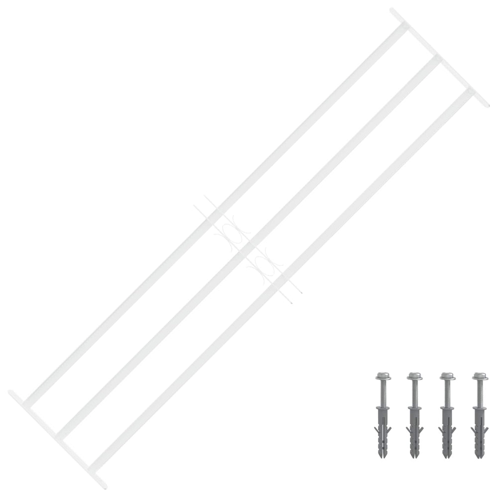 Langų saugos grotelės su 3 skersinėmis 3 pcs 93-174 cm