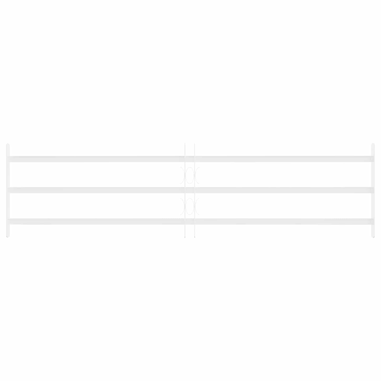 Langų saugos grotelės su 3 skersinėmis 3 pcs 93-174 cm