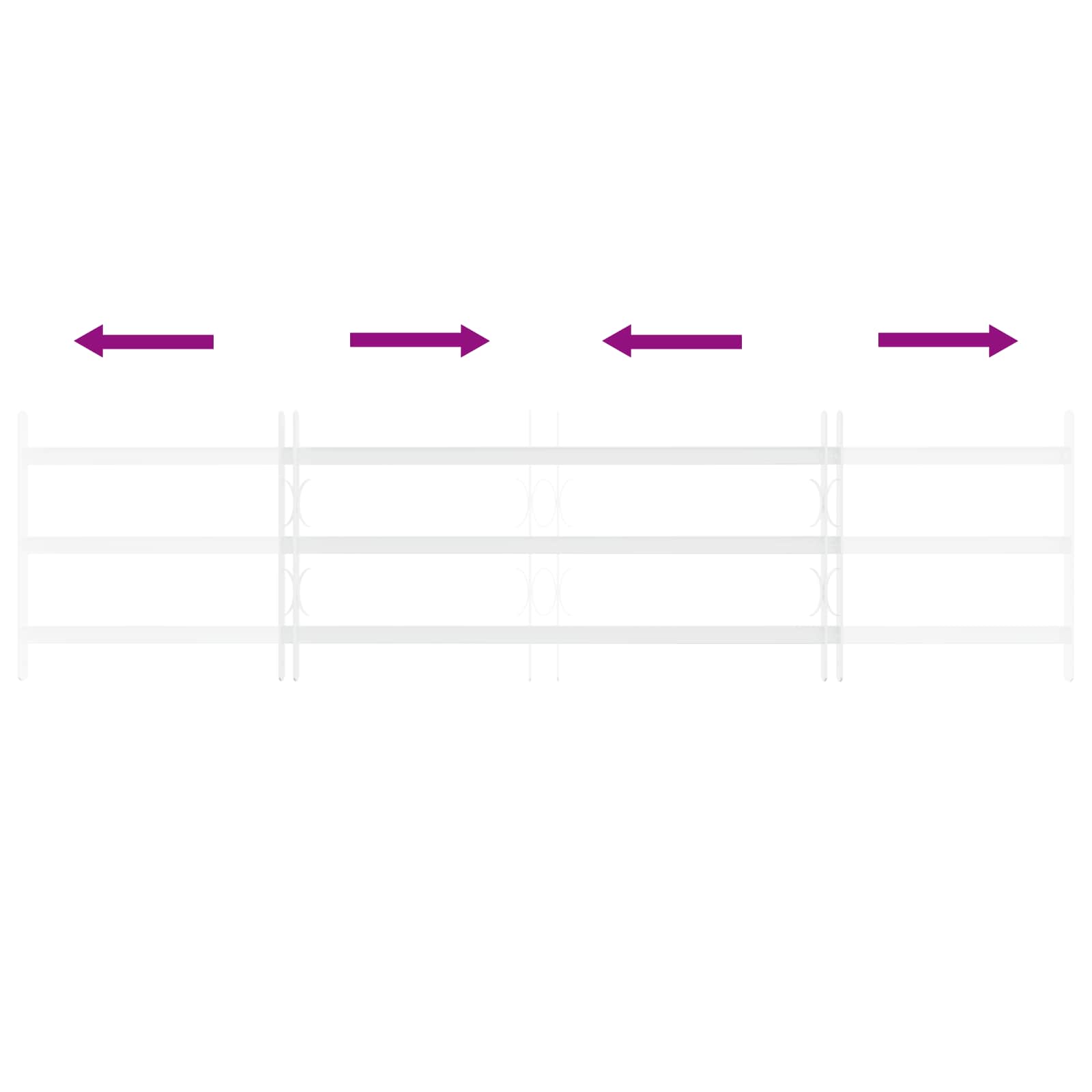 Langų saugos grotelės su 3 skersinėmis 3 pcs 93-174 cm