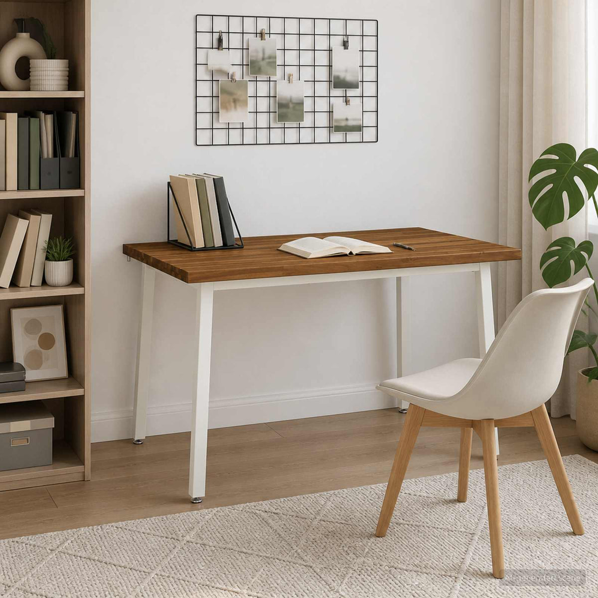 120 x 90 x 75 cm Kietos akacijos mediena Natūrali ir Balta