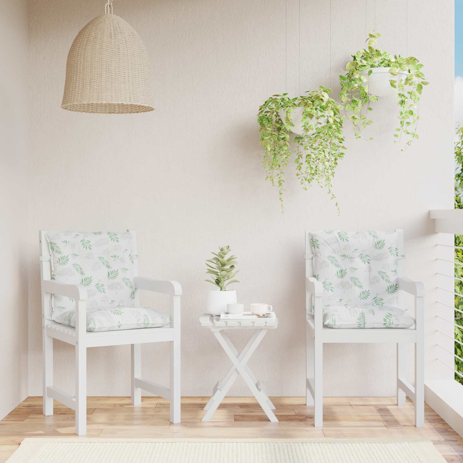 Lauko pagalvė 2 pcs Išskirtinis lapų raštas 100 x 50 x 7 cm