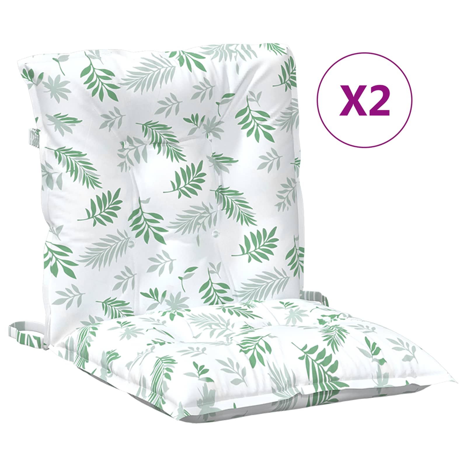 Lauko pagalvė 2 pcs Išskirtinis lapų raštas 100 x 50 x 7 cm
