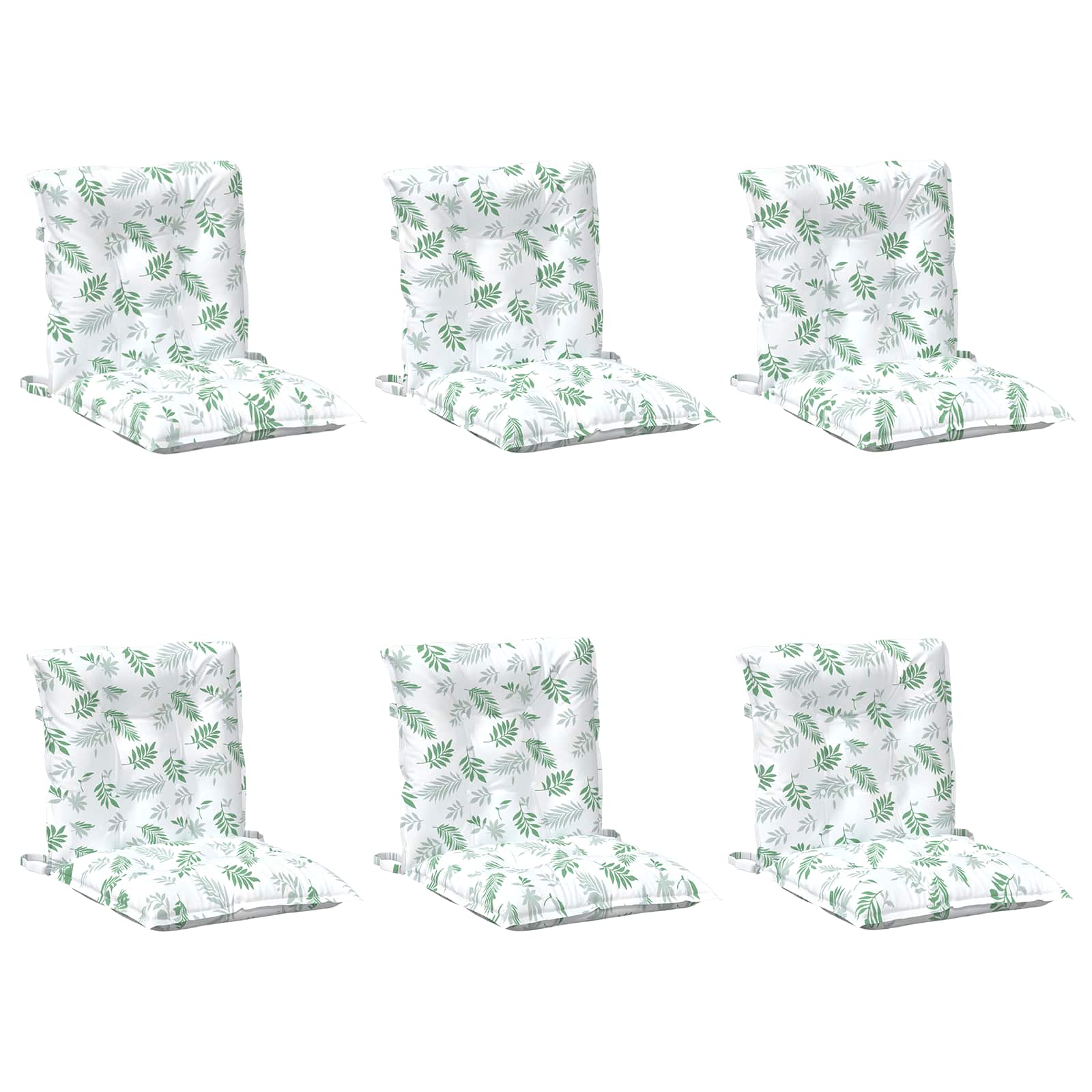 Lauko pagalvė 6 pcs Balta 100 x 50 x 7 cm Audinys