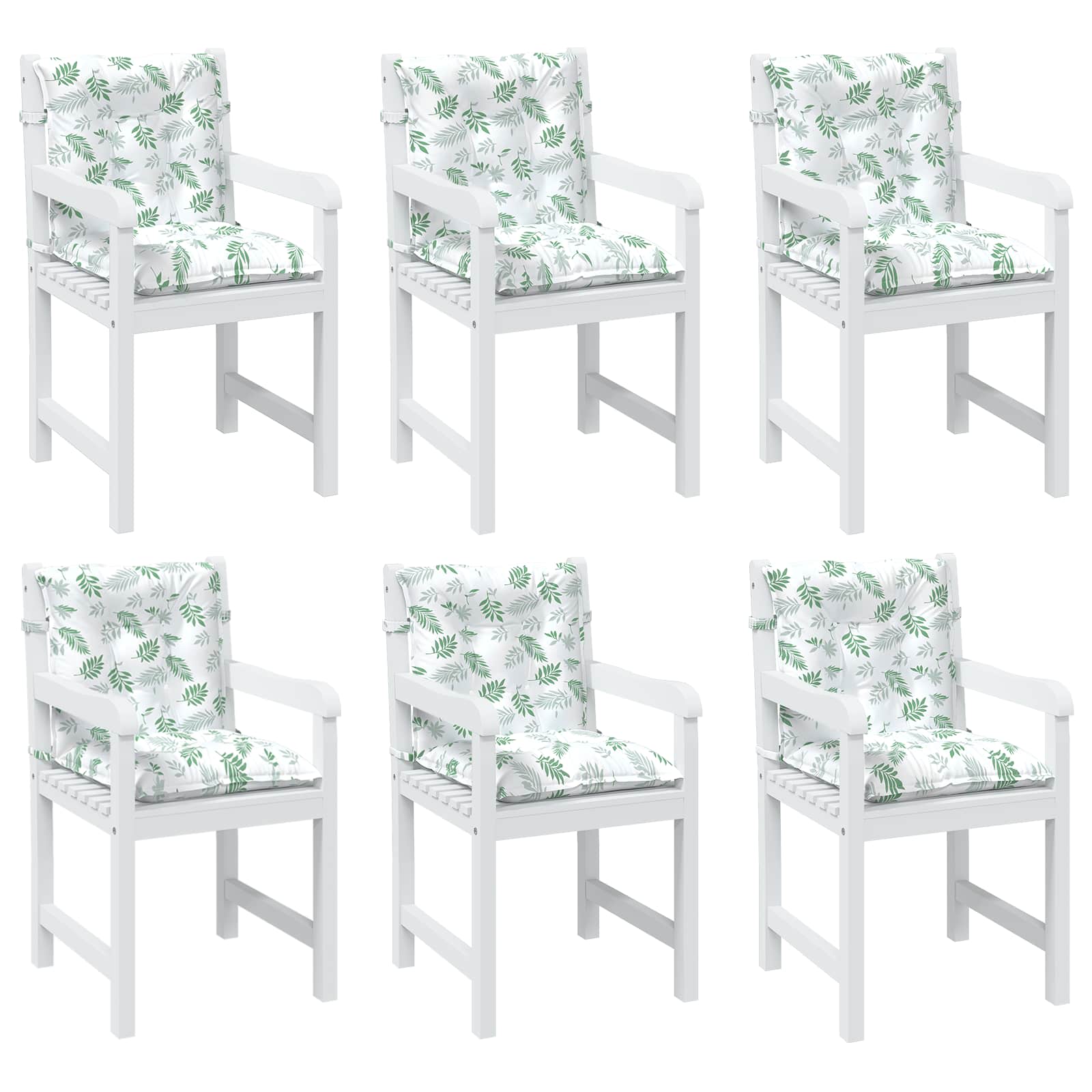 Lauko pagalvė 6 pcs Balta 100 x 50 x 7 cm Audinys