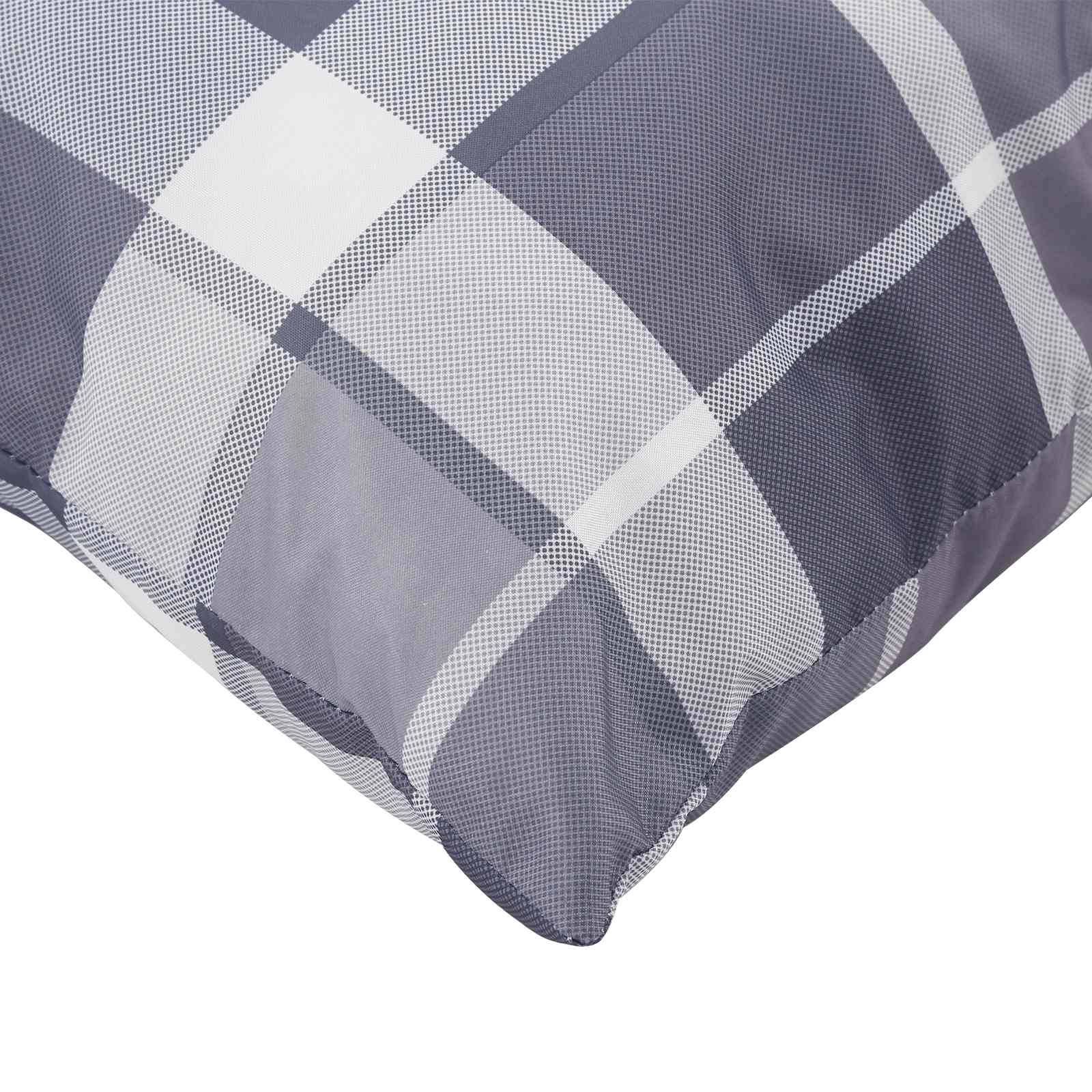 Lauko pagalvė Languotas 4 pcs PilkasCheck 50 x 50 cm Audinys