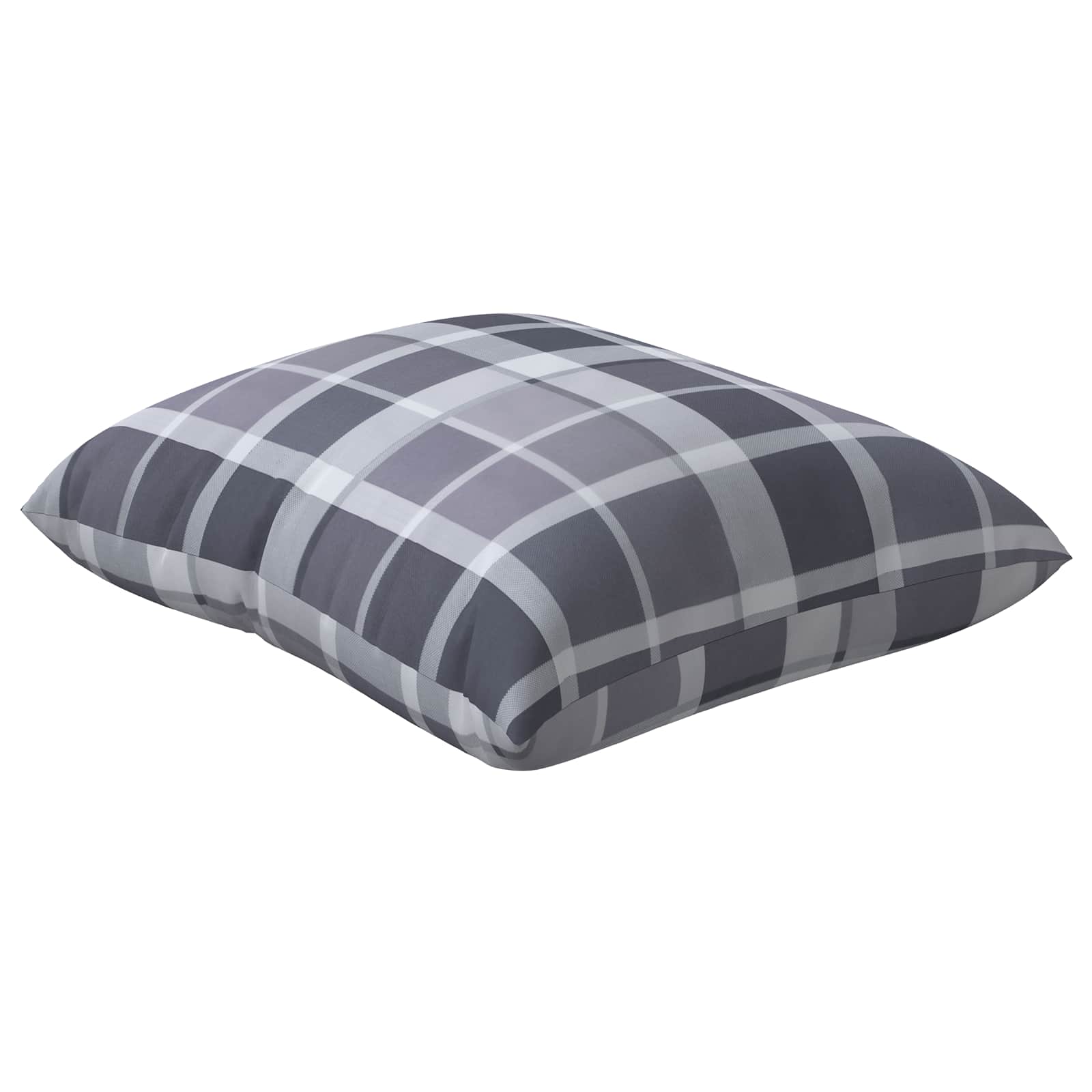 Lauko pagalvė Languotas 4 pcs PilkasCheck 50 x 50 cm Audinys