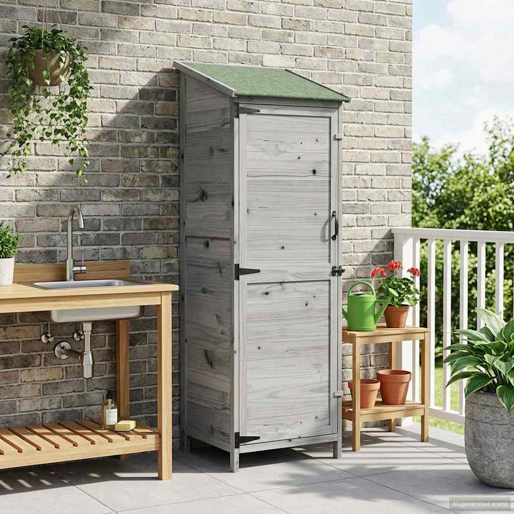 Sodo Sandėlys Pilka 59,5 x 56 x 176,5 cm Apdirbta mediena
