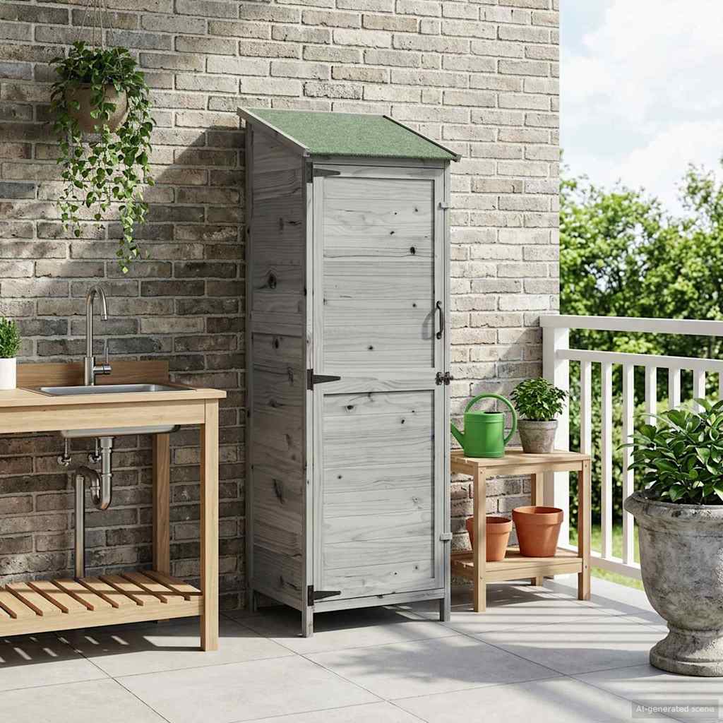 Sodo Sandėlys Pilka 59,5 x 56 x 176,5 cm Apdirbta mediena