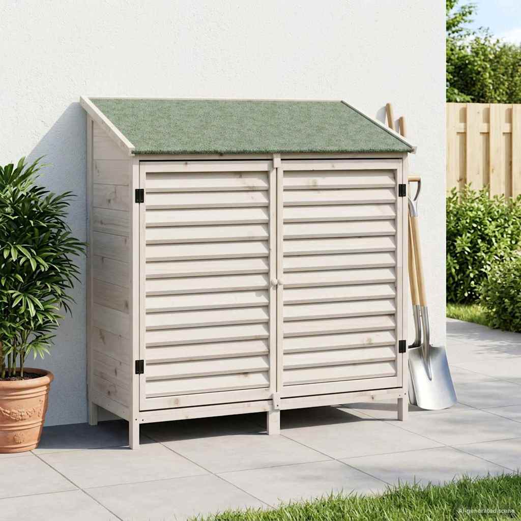 Sodo Sandėlys Balta 106 x 56 x 113,5 cm Kietasis pušinis medis
