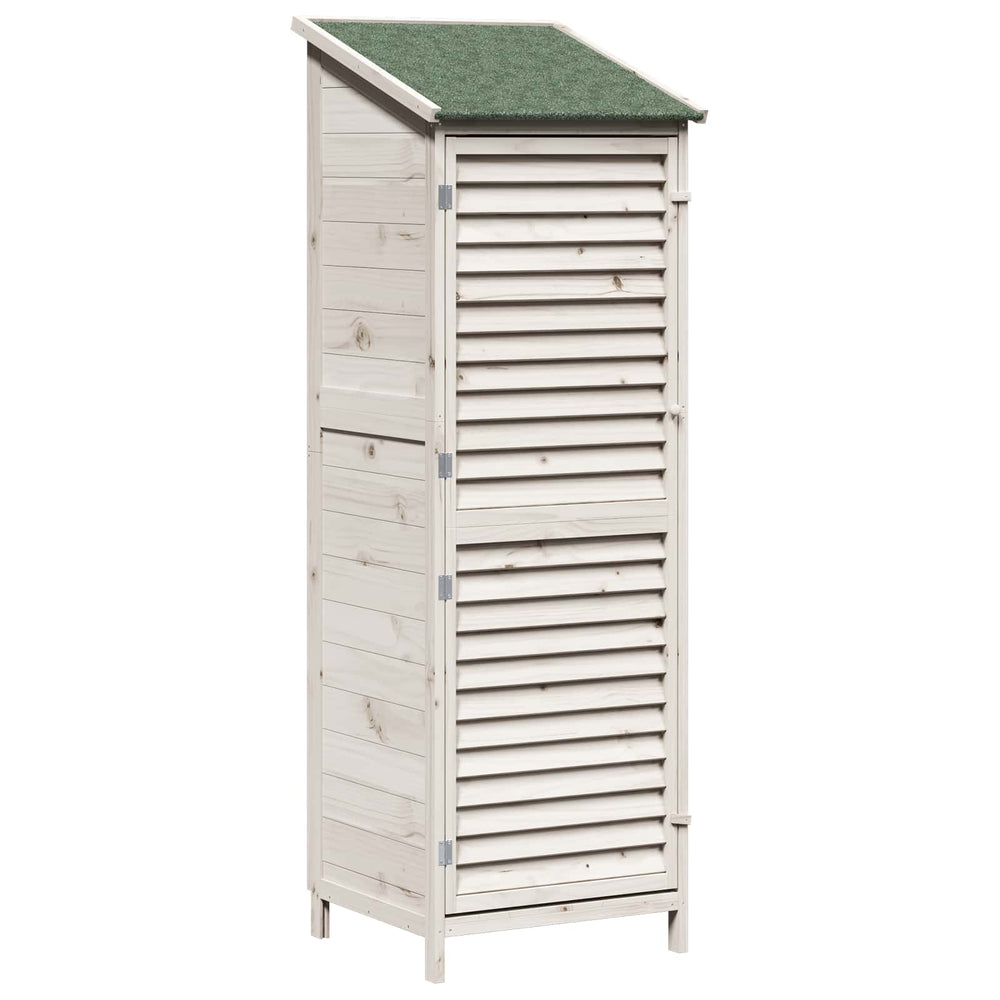 Sodo Sandėlys Balta 59 x 56 x 176 cm Kietasis pušinis medis