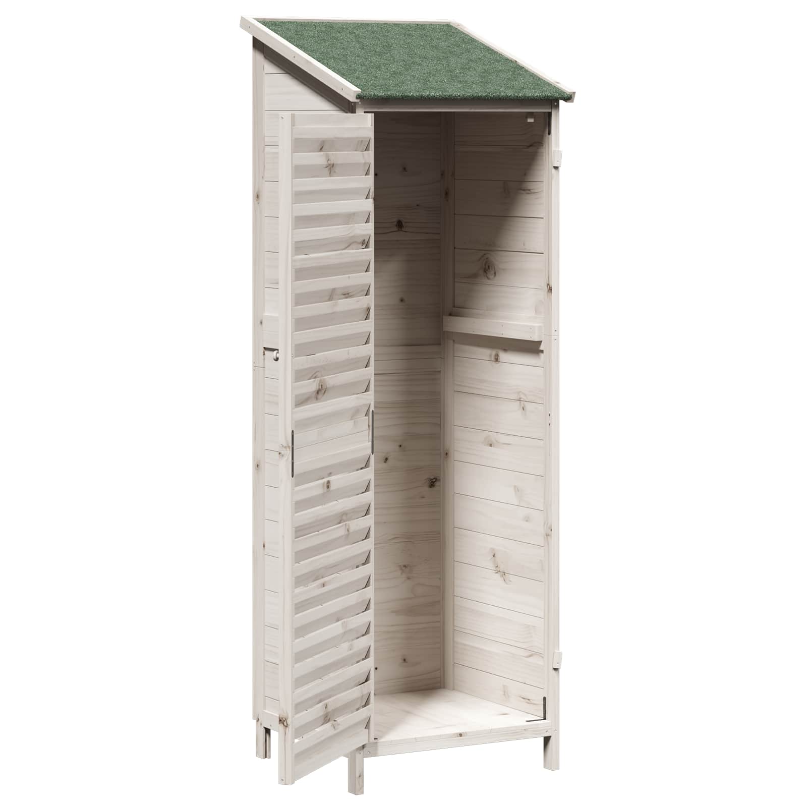 Sodo Sandėlys Balta 59 x 56 x 176 cm Kietasis pušinis medis