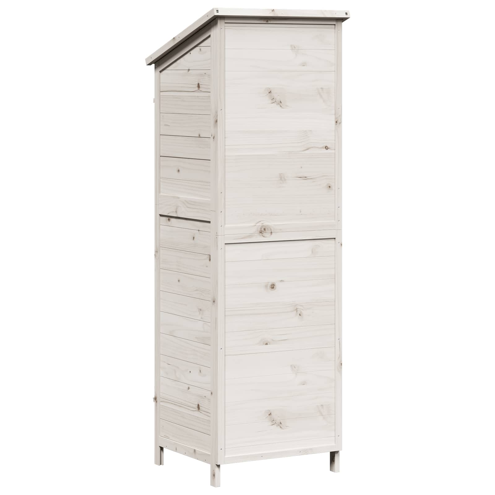 Sodo Sandėlys Balta 59 x 56 x 176 cm Kietasis pušinis medis